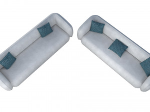 Round Edge Sofa 3D 모델