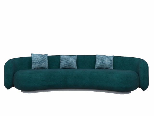 Curved Sofa 2 3D 모델 .c4d .max .obj .3ds .fbx .stl .blend 
