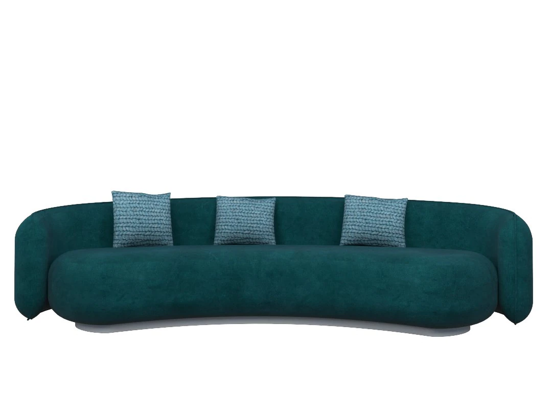 Curved Sofa 2 3D Model .c4d .max .obj .3ds .fbx .stl .blend 