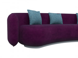 Curved Sofa 2 3D 모델