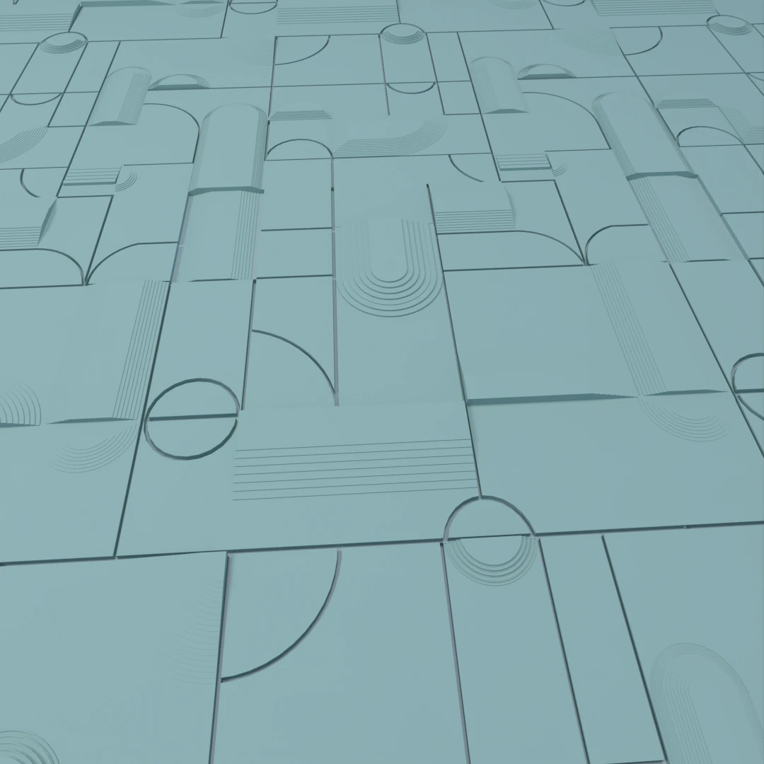 3D Panel with geometric patterns 3D Model .c4d .max .obj .3ds .fbx .stl .blend 