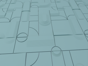 3D Panel with geometric patterns 3D Model