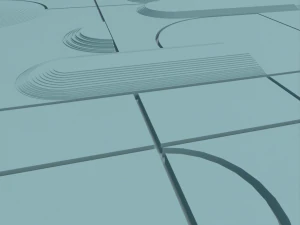 3D Panel with geometric patterns 3D Model