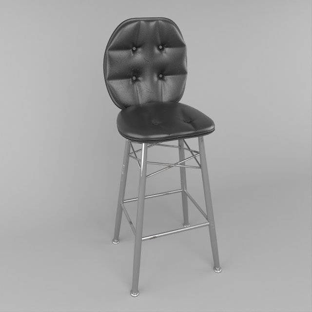Leather chair Model 3D .c4d .max .obj .3ds .fbx .stl .blend 