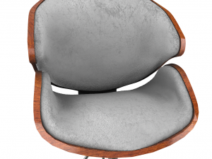 モダンチェアウッドベルベット 3Dモデル