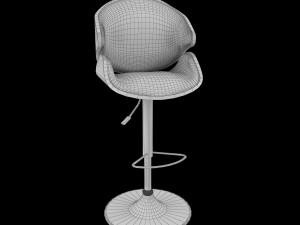 モダンチェアウッドベルベット 3Dモデル