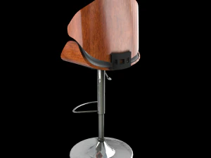 Modernchairwoodvelvet 3D Model