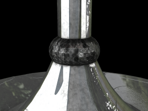 モダンチェアウッドベルベット 3Dモデル