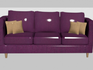 Tow and three seat couch Modèle 3D