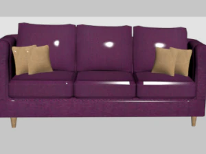 Tow and three seat couch 3D Model
