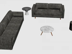 Divano con tavolo Modello 3D