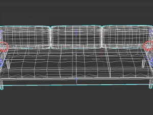 Couch with table 3D Model