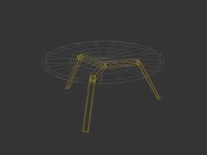 Couch with table Model 3D