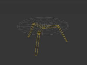 Couch with table 3D Model