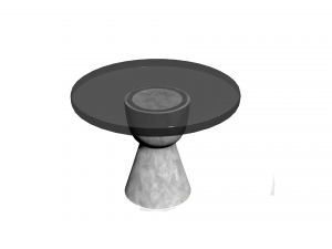 Couch with table Model 3D