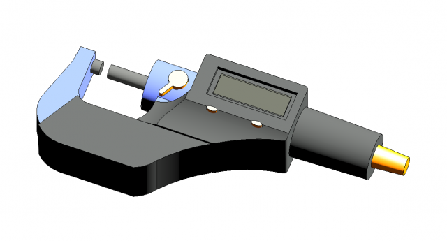 Micrometer digital Megeon 80800 Revit 3Dモデル .c4d .max .obj .3ds .fbx .stl .blend