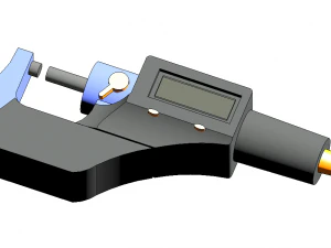 माइक्रोमीटर डिजिटल मेगॉन 80800 रेविट 3D मॉडल