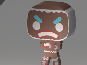 Cokke Fortnite Skin low poly 3D Модель