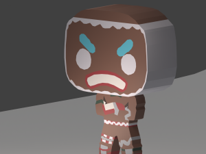 Cokke Fortnite Skin low poly 3D Модель