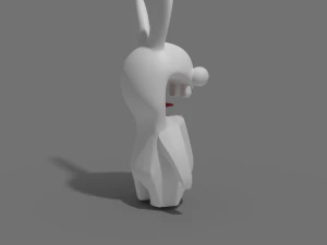 Rabid rabbit cartoon Mad Rabbit 3D Model