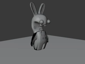 Rabid rabbit cartoon Mad Rabbit 3D Model
