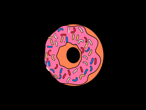 2d anime donut Model 3D