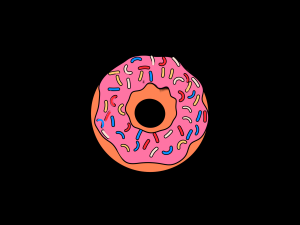 2d anime donut Model 3D
