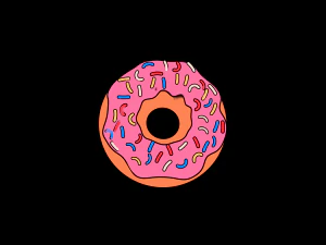 2d anime donut 3D Model