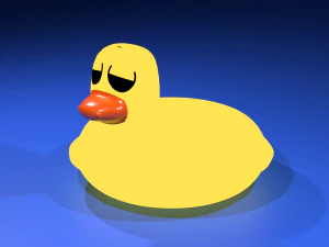 Inflatable duck for pools and beaches 3D Model