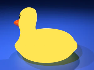 Inflatable duck for pools and beaches 3D Model