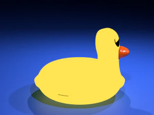 Inflatable duck for pools and beaches 3D Model