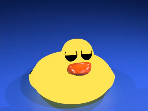 Inflatable duck for pools and beaches 3D Model