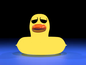 Inflatable duck for pools and beaches 3D Model