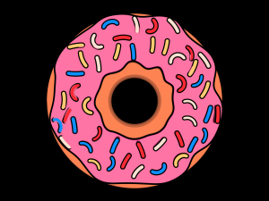 2D donut anime style made in a blender and textures are not available but only materials 3D मॉडल