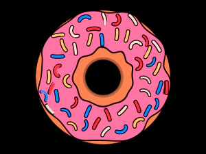 2D donut anime style made in a blender and textures are not available but only materials 3D Model
