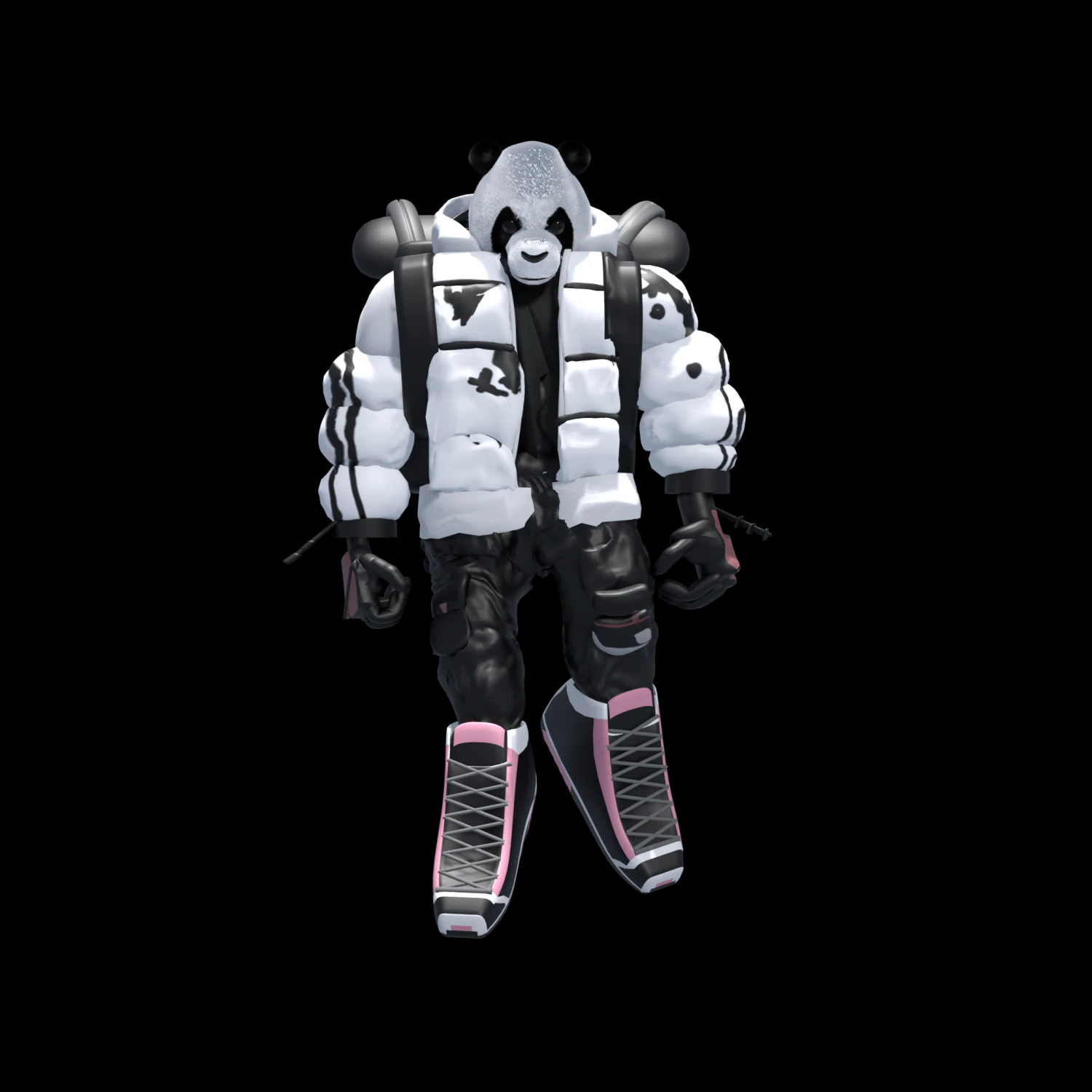 Panda or beer make for blender 32 3D Model .c4d .max .obj .3ds .fbx .stl .blend 