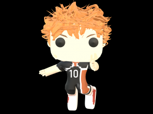 Shoyo Hinata funko pop made in blender 32 3D Model