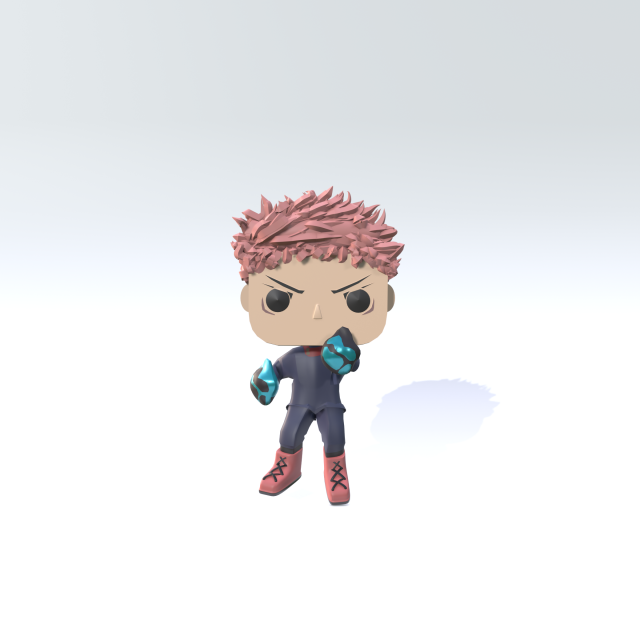 Itadori on jujutsu kaisen funko pop 3D Model .c4d .max .obj .3ds .fbx .stl .blend 