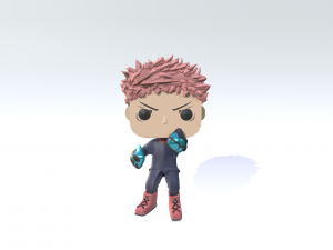 Itadori on jujutsu kaisen funko pop Modelo 3D