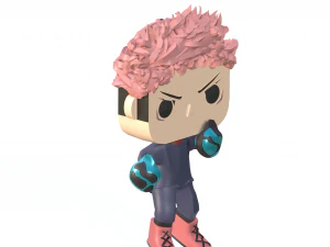 Itadori sur la funko pop jujutsu kaisen Modèle 3D