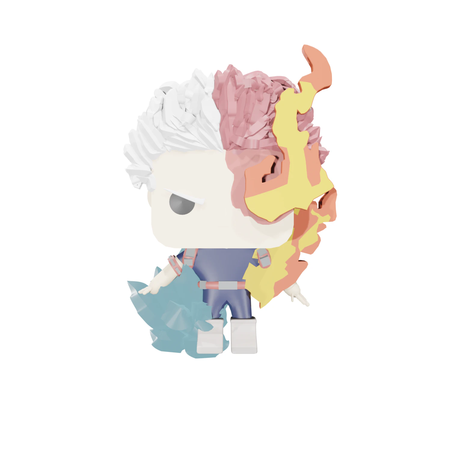 Shoto Todoroki funko pop 3D Model .c4d .max .obj .3ds .fbx .stl .blend 