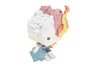 Shoto Todoroki funko pop Modello 3D