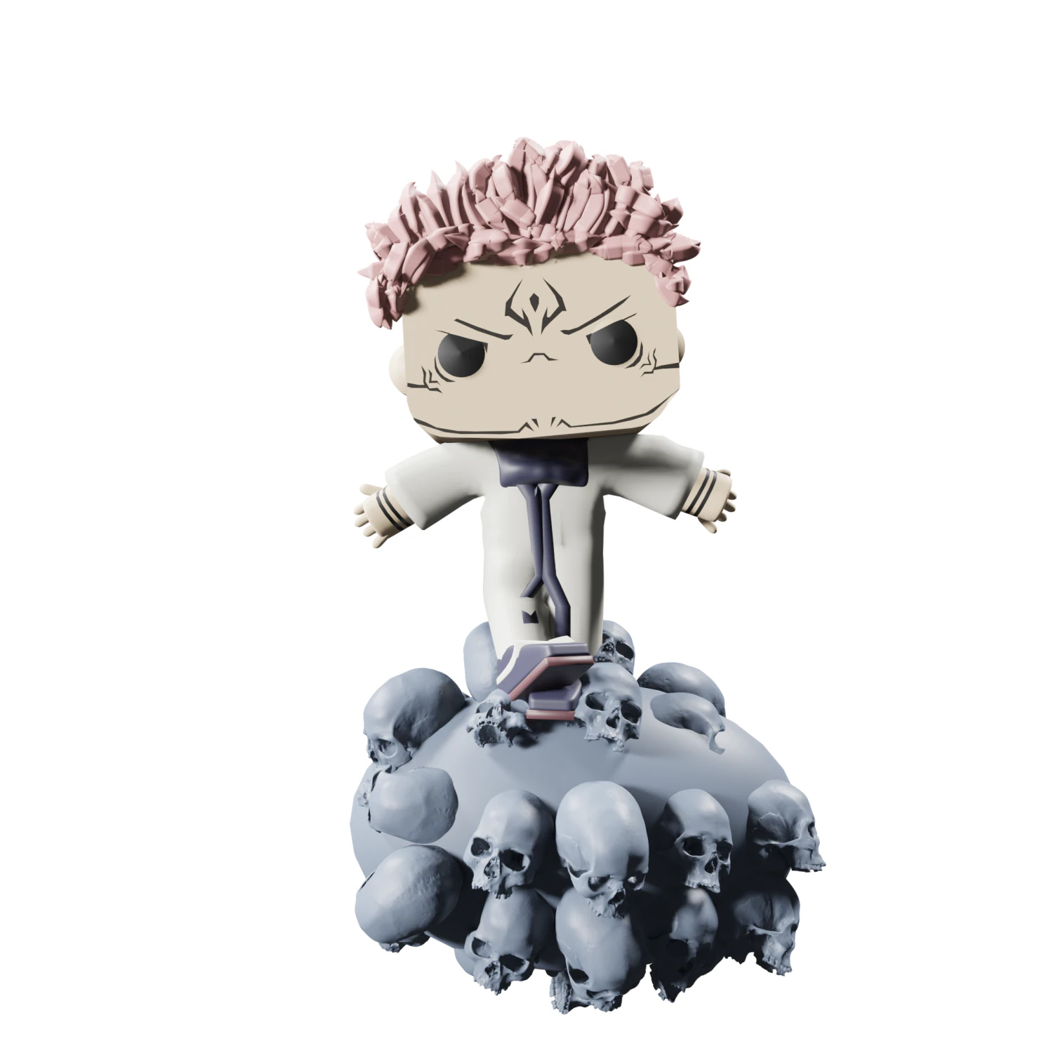 Sukuna version 2 funko pop 3D Model .c4d .max .obj .3ds .fbx .stl .blend