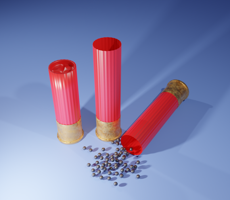 SHOTGUN CARTRIDGES 36-Caliber Model 3D .c4d .max .obj .3ds .fbx .stl .blend 