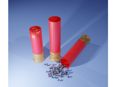 SHOTGUN CARTRIDGES 36-Caliber 3D-Modell