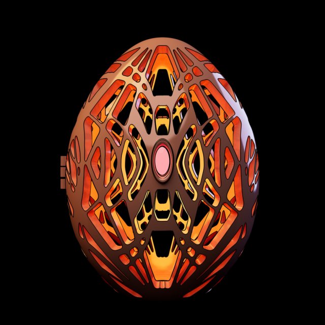 Easter egg in modern style 3D print model Model do druku 3D .c4d .max .obj .3ds .fbx .stl .blend 