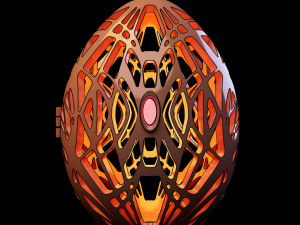 Easter egg in modern style 3D print model Modelo de Impressão 3D