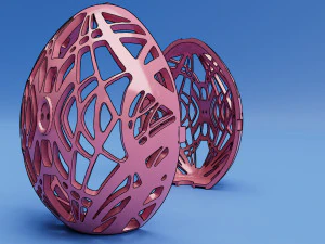 Easter egg in modern style 3D print model 3D Print Model