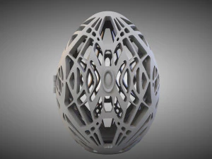 Easter egg in modern style 3D print model 3D Print Model