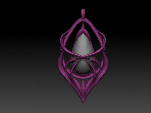 Medallion with large green stone 3D Print Model